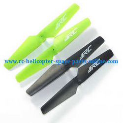Shcong JJRC H9D H9W H9 quadcopter accessories list spare parts main blades propellers (Black-Green)