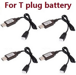Haiboxing HBX 2105A T10 T10PRO 7.4V USB charger wire for T plug battery 4pcs