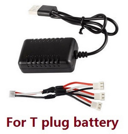 Haiboxing HBX 2105A T10 T10PRO 1 to 3 charger wire + USB charger set (For T plug battery)
