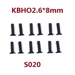 Haiboxing HBX 2105A T10 T10PRO Countersunk Self Tapping Screws(12P) KBHO2.6*8mm S020