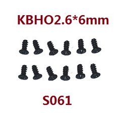 Haiboxing HBX 2105A T10 T10PRO Countersunk Self Tapping Screws (12P) KBHO2.6*6mm S061