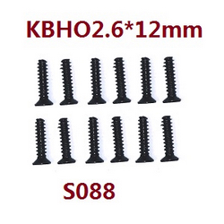 Haiboxing HBX 2105A T10 T10PRO Countersunk Self Tapping Screws(12P) KBHO2.6*12mm S088