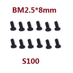 Haiboxing HBX 2105A T10 T10PRO Pan Head Screws (12P) BM2.5*8mm S100