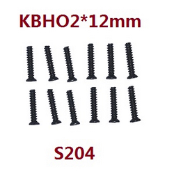 Haiboxing HBX 2105A T10 T10PRO Countersunk Self Tapping Screws (12P) KBHO2*12mm S204