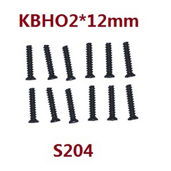 Haiboxing HBX 2105A T10 T10PRO Countersunk Self Tapping Screws (12P) KBHO2*12mm S204