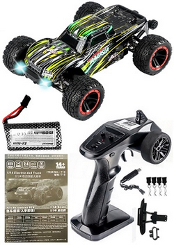 Haiboxing HBX T10 RC car with 1 battery RTR Green