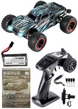 Haiboxing HBX T10 RC car with 1 battery RTR Blue