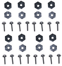 Haiboxing HBX 2105A T10 T10PRO hexagon wheel seat adapter and fixed screws for the tires 4sets