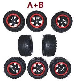 Haiboxing HBX 2105A T10 T10PRO tires 8pcs A+B