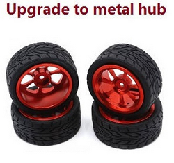 Haiboxing HBX 2105A T10 T10PRO upgrade to metal hub tires Red