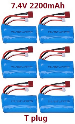 Haiboxing HBX 2105A T10 T10PRO 7.4V 2200mAh battery Red T Plug 6pcs
