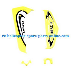 Shcong Huan Qi HQ823 helicopter accessories list spare parts tail decorative set (Yellow)