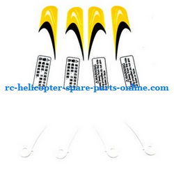 Shcong Huan Qi HQ823 helicopter accessories list spare parts main blades (Yellow)