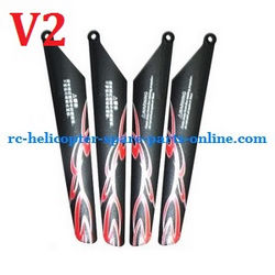 Shcong Huan Qi HQ 848 848B 848C RC helicopter accessories list spare parts main blades (Red V2)