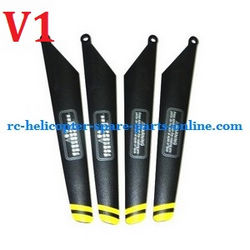 Shcong Huan Qi HQ 848 848B 848C RC helicopter accessories list spare parts main blades (Yellow V1)