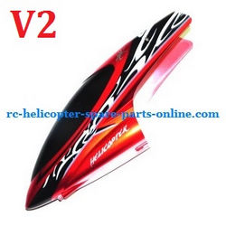 Shcong Huan Qi HQ 848 848B 848C RC helicopter accessories list spare parts head cover (Red V2)