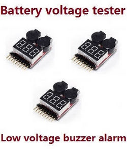 Shcong JJRC M03 E160 Yu Xiang F1 RC Helicopter accessories list spare parts Lipo battery voltage tester low voltage buzzer alarm (1-8s) 3pcs