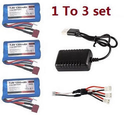 JJRC Q117-A B C D Q132-A B C D SCY-16101 SCY-16102 SCY-16103 SCY-16103A SCY-16201 and pro brushless 1 to 3 USB charger set + 3*7.4V 1300mAh battery set