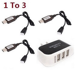 JJRC Q142 SG 16303 GB1023 Q117-E Q117-F Q117-G SCY-16301 SCY-16302 SCY-16303 1 to 3 USB charger adapter with 3*USB wire set