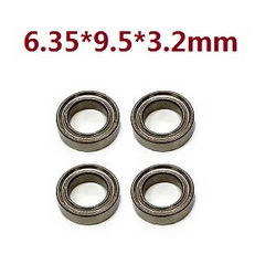 JJRC Q117-A B C D Q132-A B C D SCY-16101 SCY-16102 SCY-16103 SCY-16103A SCY-16201 and pro brushless ball bearings 6.35*9.5*3.2mm 4pcs 6046