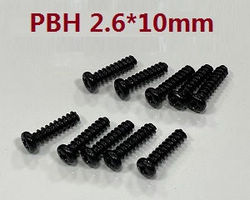 JJRC Q142 SG 16303 GB1023 Q117-E Q117-F Q117-G SCY-16301 SCY-16302 SCY-16303 pan head self-taping screws 2.6*10mm 6103