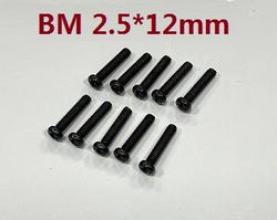JJRC Q117-A B C D Q132-A B C D SCY-16101 SCY-16102 SCY-16103 SCY-16103A SCY-16201 and pro brushless pan head machine screws 2.5*12mm 6105