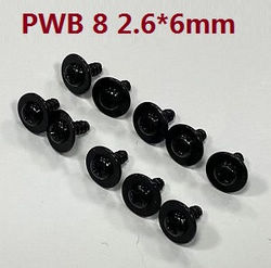 JJRC Q117-A B C D Q132-A B C D SCY-16101 SCY-16102 SCY-16103 SCY-16103A SCY-16201 and pro brushless meson head self-taping screws PWB 8 2.6*6mm 6106