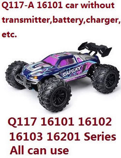JJRC Q117-A B C D Q132-A B C D SCY-16101 16102 16103 16103A 16201 and pro brushless RC Car without transmitter, battery, charger, etc. (Purple)