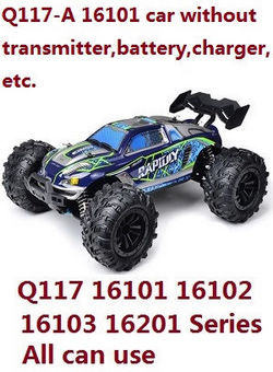 JJRC Q117-A B C D Q132-A B C D SCY-16101 16102 16103 16103A 16201 and pro brushless RC Car without transmitter, battery, charger, etc. (Blue)