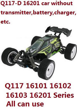 JJRC Q117-A B C D Q132-A B C D SCY-16101 16102 16103 16103A 16201 and pro brushless RC Car without transmitter, battery, charger, etc. (Green)