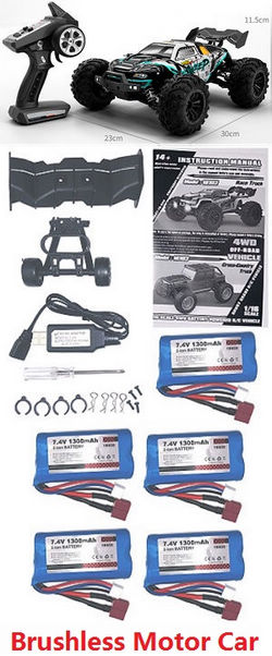 JJRC Q117-A SCY-16101 Pro brushless RC Car with 5 battery RTR Blue