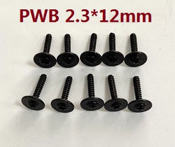 JJRC Q117-A B C D Q132-A B C D SCY-16101 SCY-16102 SCY-16103 SCY-16103A SCY-16201 and pro brushless meson head self-taping screws PWB 2.3*12mm 6108