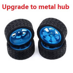 JJRC Q117-E Q117-F Q117-G SCY-16301 SCY-16302 SCY-16303 upgrade to metal hub tires wheels (Blue)