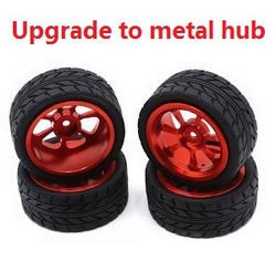 JJRC Q117-E Q117-F Q117-G SCY-16301 SCY-16302 SCY-16303 upgrade to metal hub tires wheels (Red)