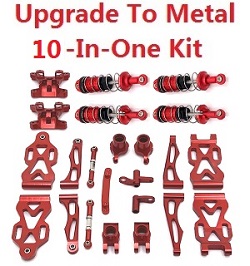 JJRC Q117-A B C D Q132-A B C D SCY-16101 SCY-16102 SCY-16103 SCY-16103A SCY-16201 upgrade to metal accessories 10-In-One kit Red