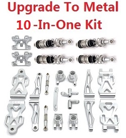 JJRC Q117-A B C D Q132-A B C D SCY-16101 SCY-16102 SCY-16103 SCY-16103A SCY-16201 upgrade to metal accessories 10-In-One kit Silver