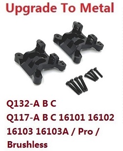 JJRC Q117-A B C D Q132-A B C D SCY-16101 SCY-16102 SCY-16103 SCY-16103A SCY-16201 and pro brushless shock towers (For Q132-A B C Q117-A B C 16101 16102 16103 16103A / Pro Brushless) upgrade to metal Black - Click Image to Close