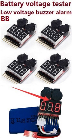 JJRC Q130 Q141 Q130A Q130B Q141A Q141B D843 D847 GB1017 GB1018 Pro Lipo battery voltage tester low voltage buzzer alarm (1-8s) 4pcs - Click Image to Close