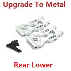 JJRC Q130 Q141 Q130A Q130B Q141A Q141B D843 D847 GB1017 GB1018 Pro upgrade to metal rear lower sway arms(L/R) Silver - Click Image to Close