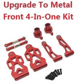 JJRC Q130 Q141 Q130A Q130B Q141A Q141B D843 D847 GB1017 GB1018 Pro upgrade to metal 4-In-One Kit Red - Click Image to Close