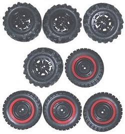 JJRC Q130 Q141 Q130A Q130B Q141A Q141B D843 D847 GB1017 GB1018 Pro big feet tires and red tires 8pcs - Click Image to Close
