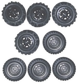 JJRC Q130 Q141 Q130A Q130B Q141A Q141B D843 D847 GB1017 GB1018 Pro big feet tires and black tires 8pcs - Click Image to Close