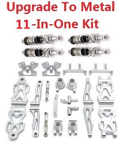 JJRC Q130 Q141 Q130A Q130B Q141A Q141B D843 D847 GB1017 GB1018 Pro upgrade to metal 11-In-One Kit Silver - Click Image to Close