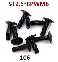 JJRC Q146 Q146A Q146B round head cross strap screws M2.5*8 106