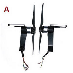 Shcong JJRC X12 X12P RC quadcopter drone accessories list spare parts side bar and motors set with propellers (2*A)