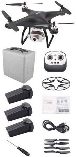 Shcong JJRC X13 RC drone with EPP case and 3 battery RTF