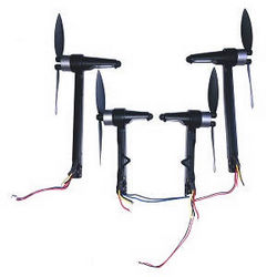 Shcong JJRC X15 S137 8802 Pro Dragonfly GPS RC quadcopter drone accessories list spare parts side bar and motor module with blades (2*A+2*B)
