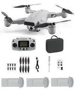 Shcong JJRC X16 GPS drone with 3 battery and portable bag, RTF Gray
