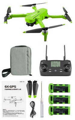 Shcong JJRC X17 drone with portable bag and 3 battery, RTF Green