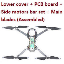 Shcong JJRC X20 8819 GPS RC quadcopter drone accessories list spare parts lower cover + PCB + side motors bar set + main blades (Assembled)